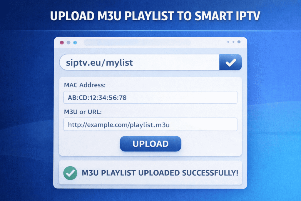 Ajout d’une playlist M3U sur Smart IPTV via mylist en 2026