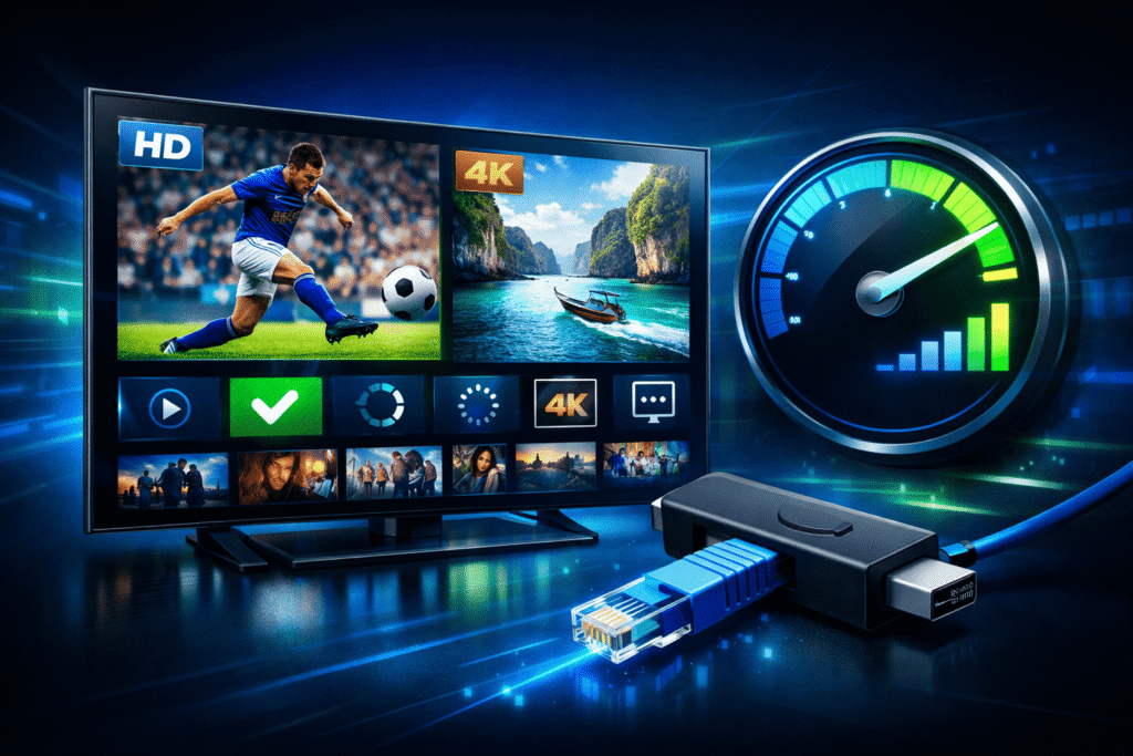 Qualité et performance IPTV sur Fire Stick HD et 4K
