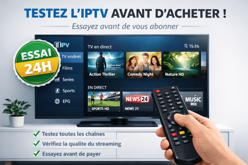 Tester un abonnement IPTV France avant achat
