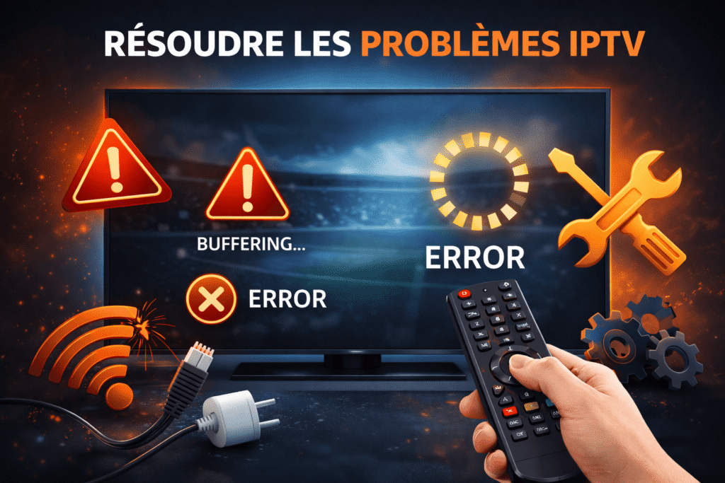 Problemes abonnement IPTV France buffering ecran noir solutions
