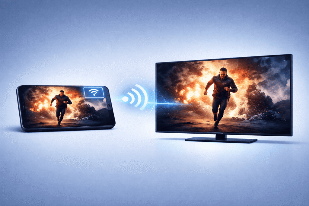 Diffusion TV depuis smartphone vers Smart TV