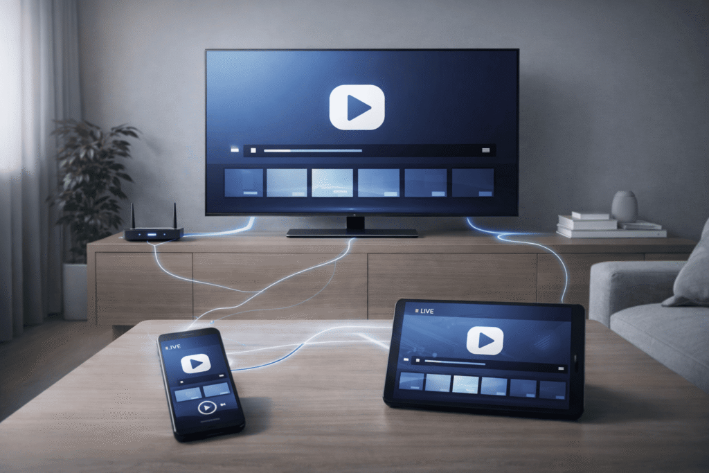 Service TV en ligne France sur Smart TV avec replay et multi-écrans