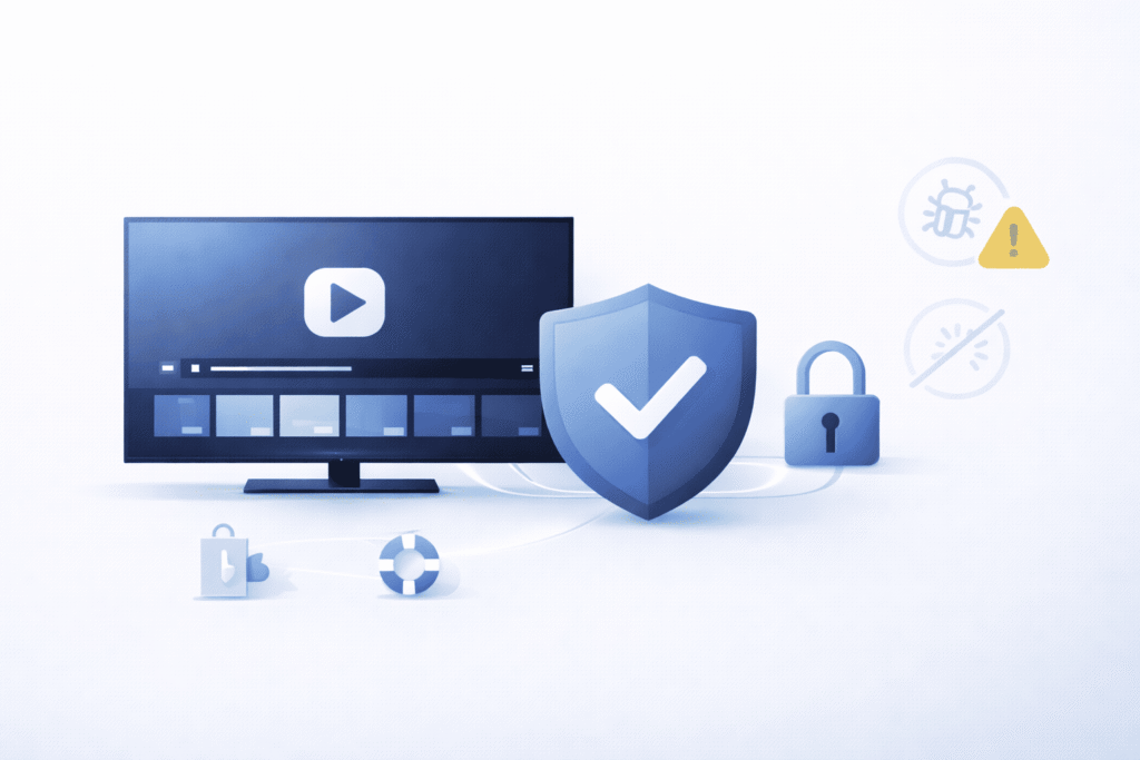 Sécurité du streaming TV légal en France : éviter coupures, malwares et risques