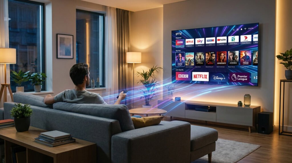 Comment choisir un bon service IPTV – IPTV selection interface on smart TV