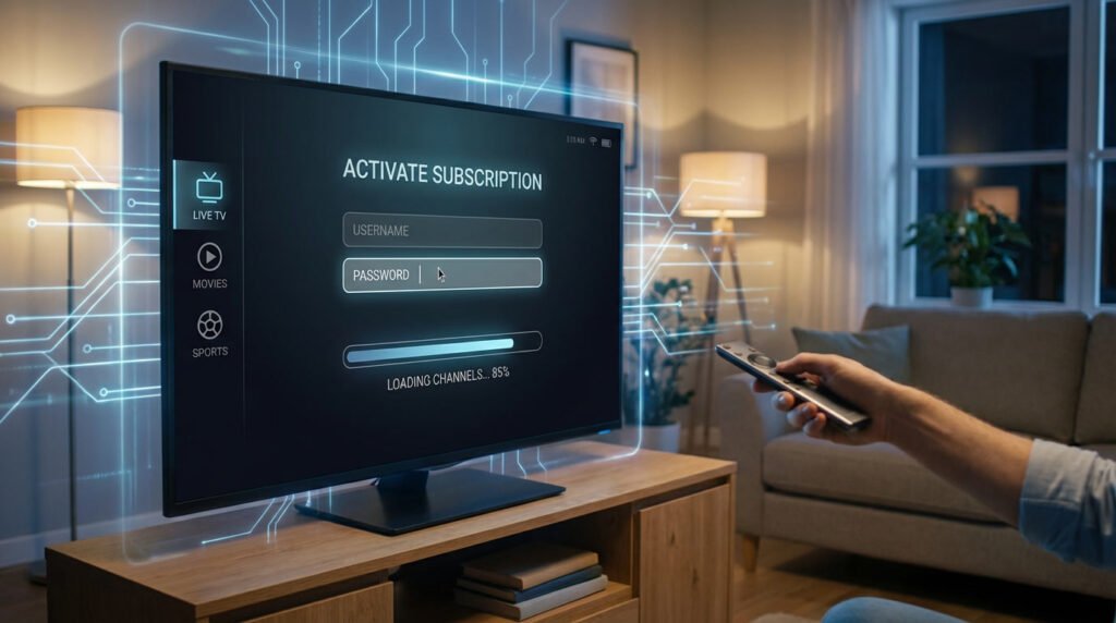 activation code IPTV instantané sur application IPTV smart TV