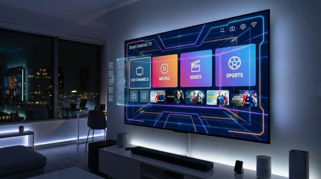 L’avenir des applications IPTV sur Android TV avec streaming de chaînes, films et sports
