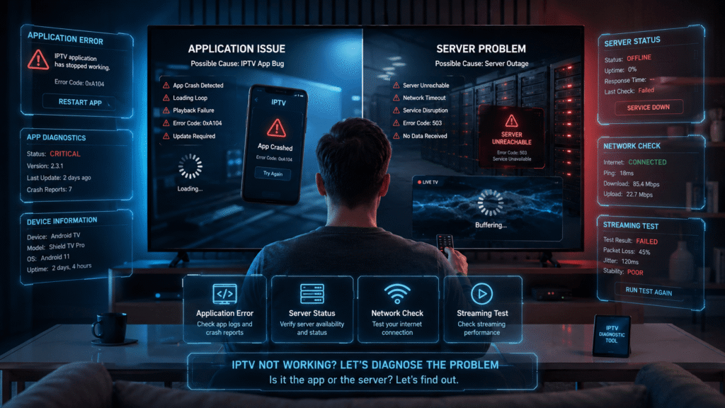 problèmes IPTV bug application