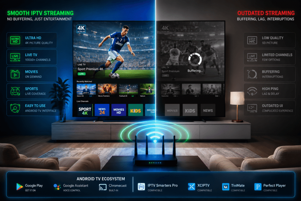 meilleur fournisseur IPTV pour Android TV