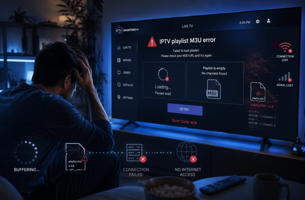 IPTV erreur playlist M3U